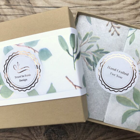 Beaded Cross necklace, gold, Easter gift, Christian gift, minimalist, gemstone, - Picture 6 of 6